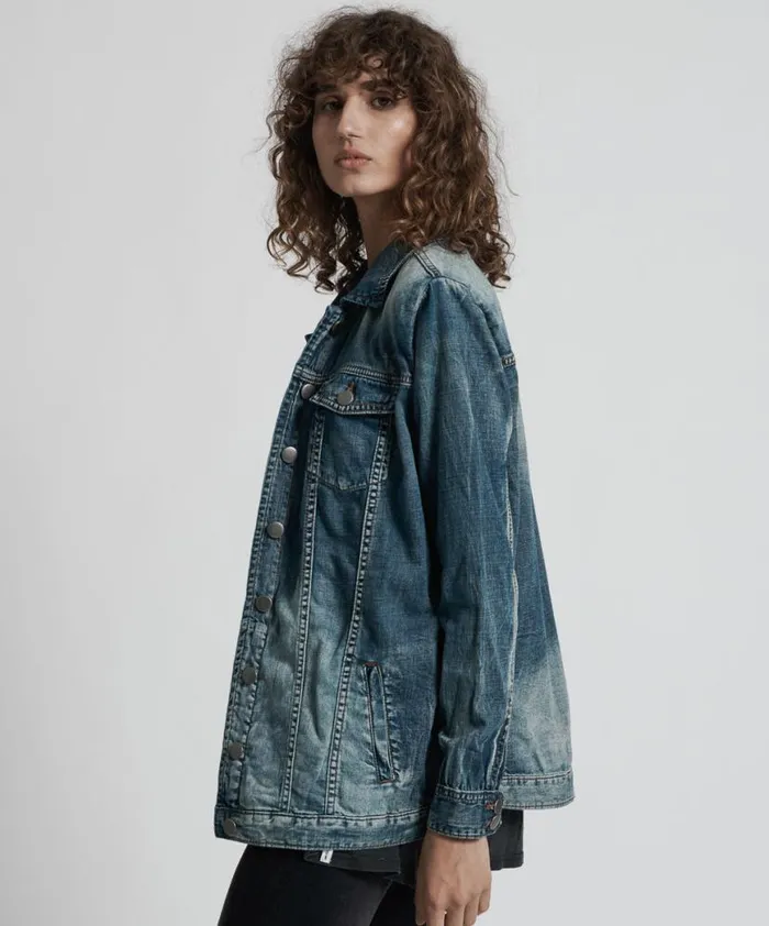 Women One Teaspoon Denim Jackets BLUE MAIDEN ALL STAR JACKET Women One Teaspoon Denim Jackets BLUE MAIDEN ALL STAR JACKET
