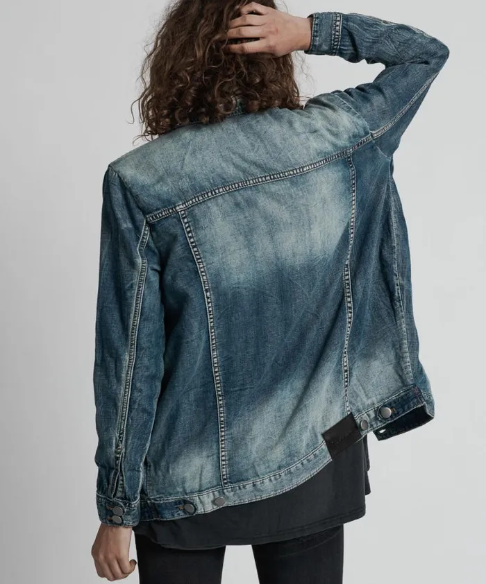 Women One Teaspoon Denim Jackets BLUE MAIDEN ALL STAR JACKET Women One Teaspoon Denim Jackets BLUE MAIDEN ALL STAR JACKET