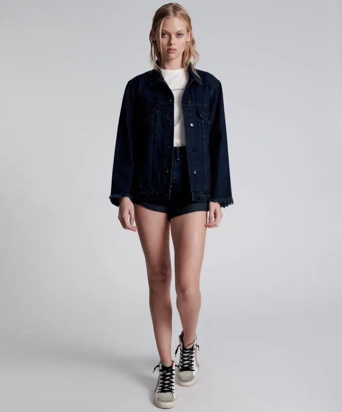 Women One Teaspoon Denim Jackets CRYSTAL ROCK N ROLL RECYCLED DENIM JACKET Women One Teaspoon Denim Jackets CRYSTAL ROCK N ROLL RECYCLED DENIM JACKET