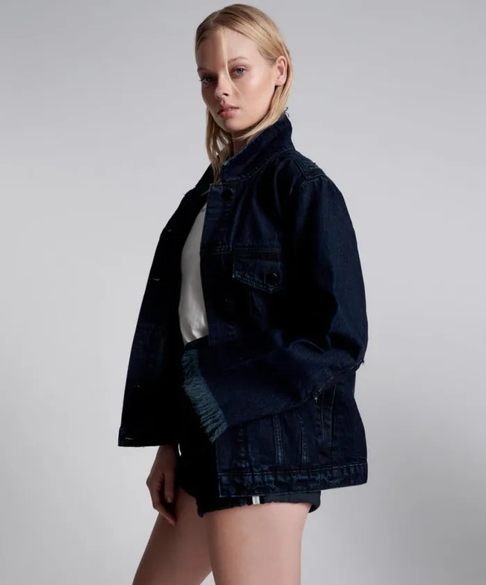 Women One Teaspoon Denim Jackets CRYSTAL ROCK N ROLL RECYCLED DENIM JACKET Women One Teaspoon Denim Jackets CRYSTAL ROCK N ROLL RECYCLED DENIM JACKET