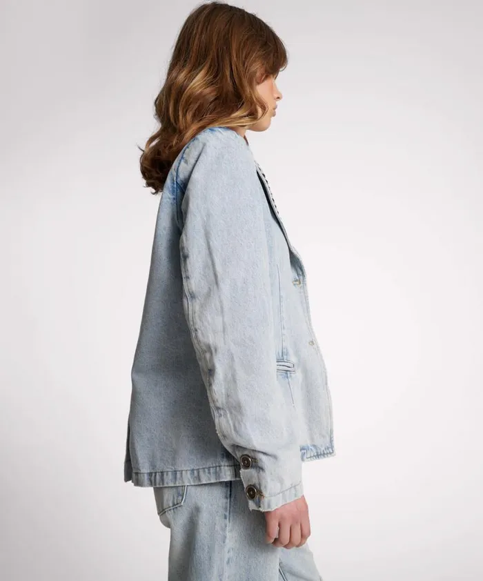 Women One Teaspoon Denim Jackets DIAMONDE STUDDED DENIM BLAZER Women One Teaspoon Denim Jackets DIAMONDE STUDDED DENIM BLAZER