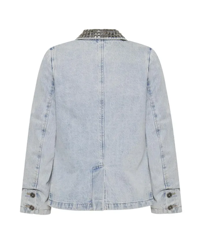 Women One Teaspoon Denim Jackets DIAMONDE STUDDED DENIM BLAZER Women One Teaspoon Denim Jackets DIAMONDE STUDDED DENIM BLAZER