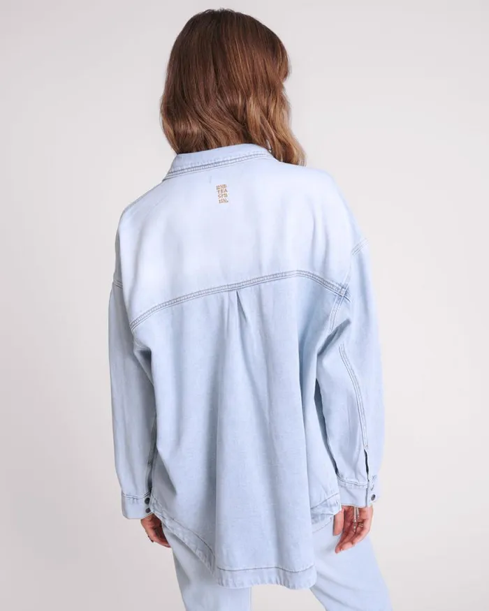 Women One Teaspoon Denim Jackets HUSTLER LONGLINE DENIM JACKET Women One Teaspoon Denim Jackets HUSTLER LONGLINE DENIM JACKET