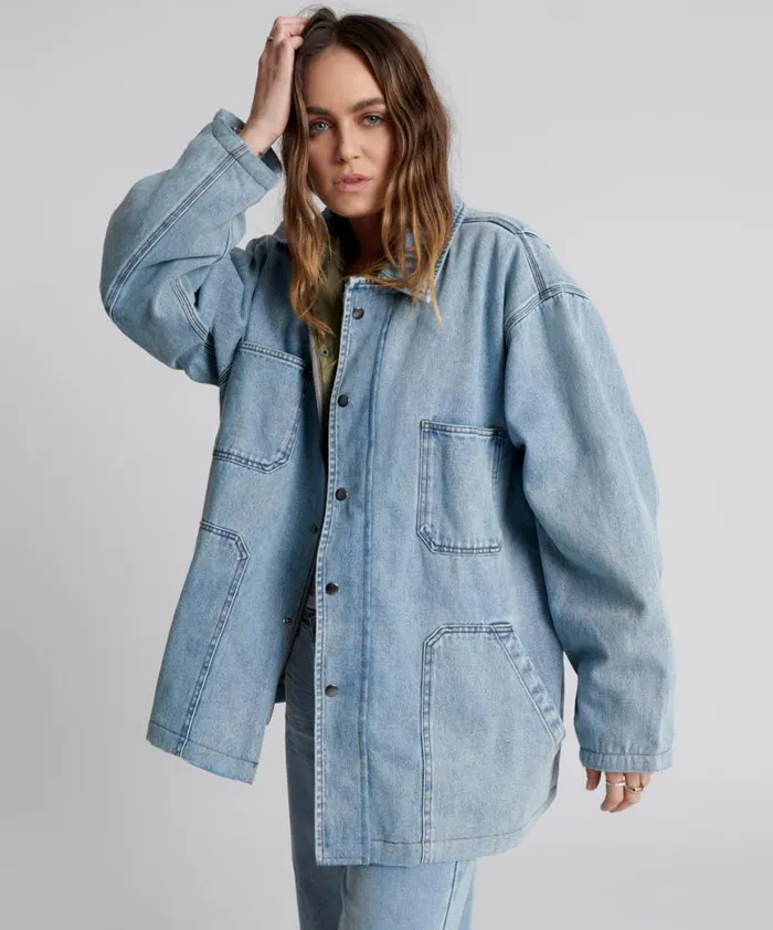 Women One Teaspoon Denim Jackets MY BOYFRIENDS JACKET BLUE Women One Teaspoon Denim Jackets MY BOYFRIENDS JACKET BLUE