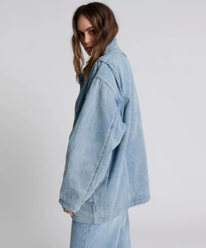 Women One Teaspoon Denim Jackets MY BOYFRIENDS JACKET BLUE Women One Teaspoon Denim Jackets MY BOYFRIENDS JACKET BLUE