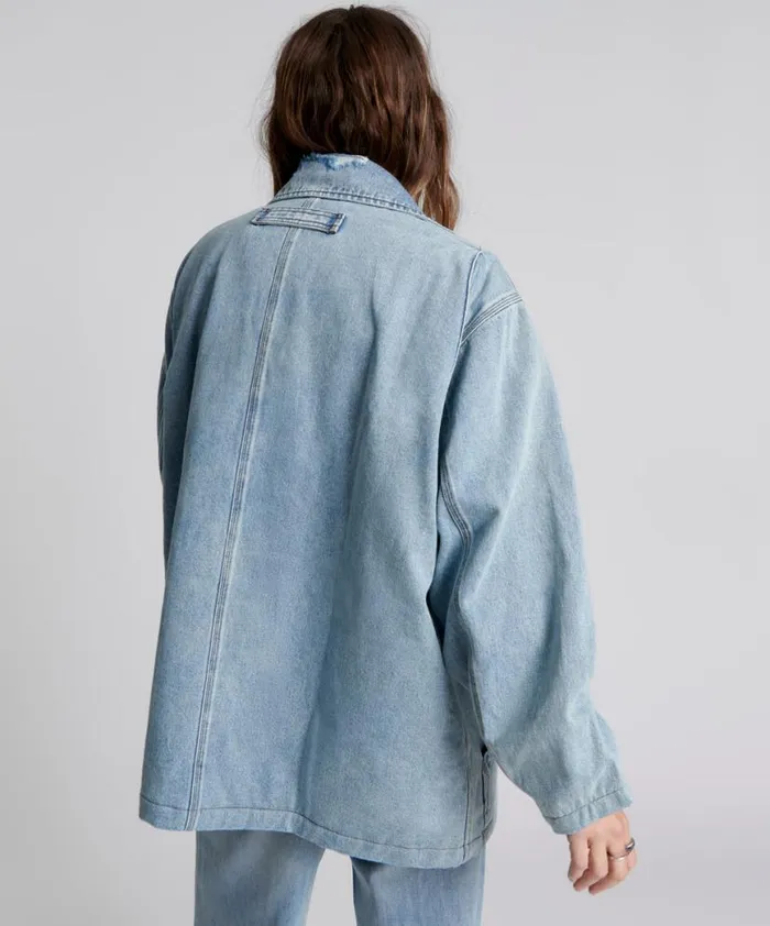 Women One Teaspoon Denim Jackets MY BOYFRIENDS JACKET BLUE Women One Teaspoon Denim Jackets MY BOYFRIENDS JACKET BLUE