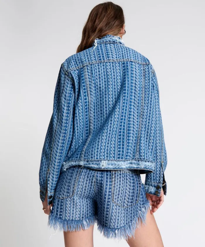 Women One Teaspoon Denim Jackets ON REPEAT DENIM TRUCKER JACKET Women One Teaspoon Denim Jackets ON REPEAT DENIM TRUCKER JACKET