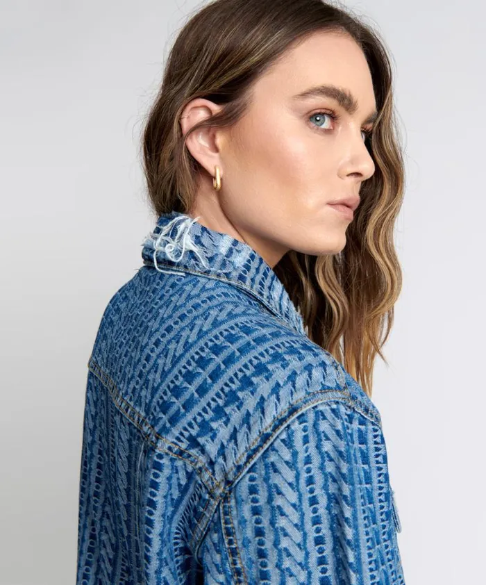 Women One Teaspoon Denim Jackets ON REPEAT DENIM TRUCKER JACKET Women One Teaspoon Denim Jackets ON REPEAT DENIM TRUCKER JACKET