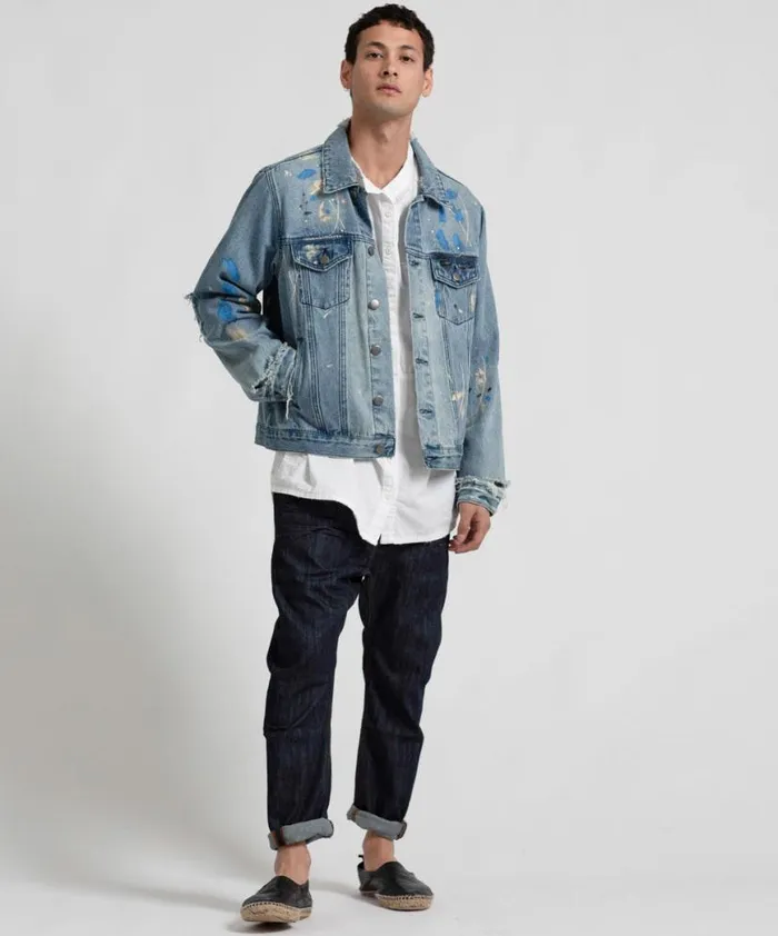 Women One Teaspoon Denim Jackets PAINTED DENIM JACKET Women One Teaspoon Denim Jackets PAINTED DENIM JACKET