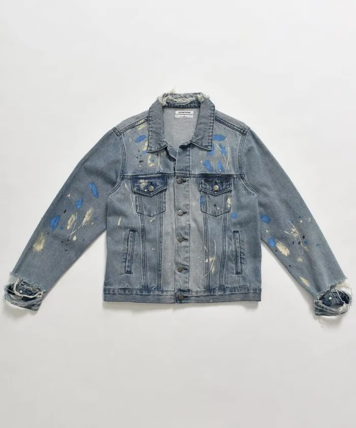 Women One Teaspoon Denim Jackets PAINTED DENIM JACKET Women One Teaspoon Denim Jackets PAINTED DENIM JACKET