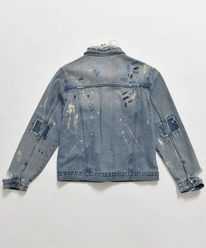 Women One Teaspoon Denim Jackets PAINTED DENIM JACKET Women One Teaspoon Denim Jackets PAINTED DENIM JACKET