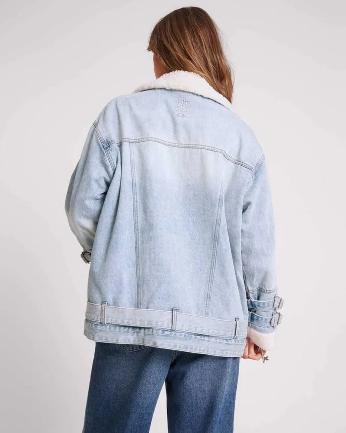 Women One Teaspoon Denim Jackets SALTY DOG DENIM AVIATOR JACKET Women One Teaspoon Denim Jackets SALTY DOG DENIM AVIATOR JACKET