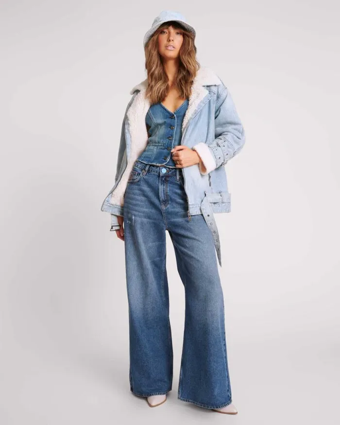 Women One Teaspoon Denim Jackets SALTY DOG DENIM AVIATOR JACKET Women One Teaspoon Denim Jackets SALTY DOG DENIM AVIATOR JACKET