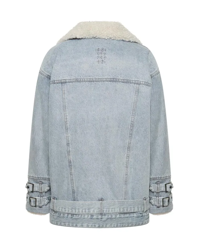 Women One Teaspoon Denim Jackets SALTY DOG DENIM AVIATOR JACKET Women One Teaspoon Denim Jackets SALTY DOG DENIM AVIATOR JACKET