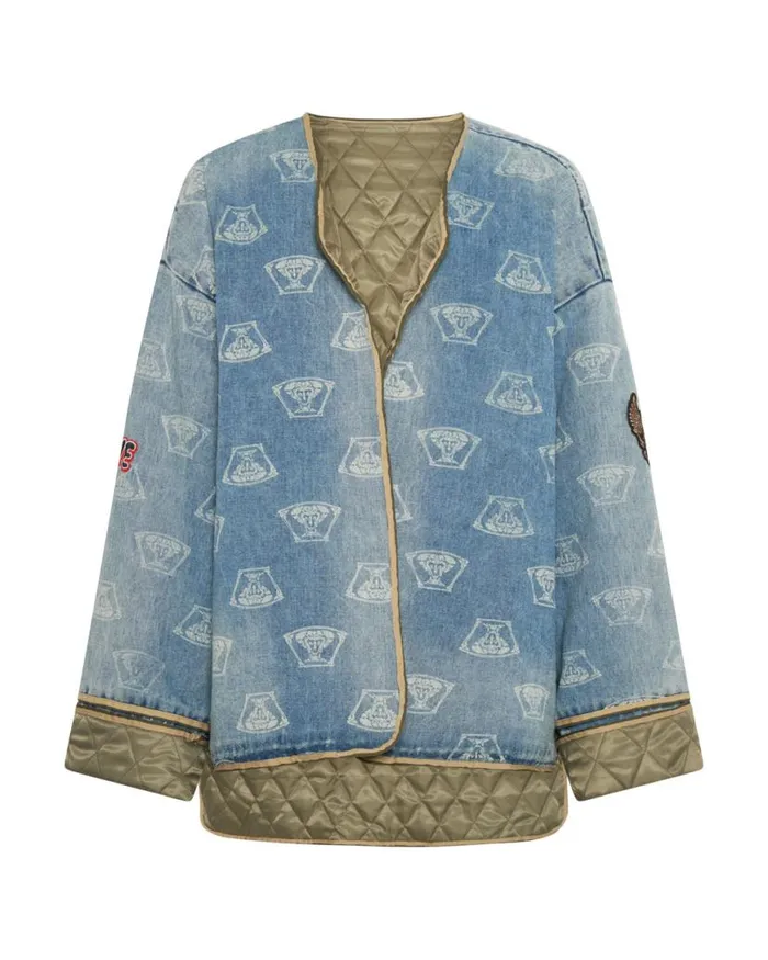 Women One Teaspoon Denim Jackets STUFFED MEDUSA DENIM JACKET Women One Teaspoon Denim Jackets STUFFED MEDUSA DENIM JACKET