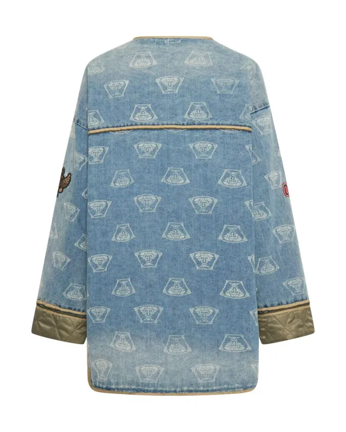 Women One Teaspoon Denim Jackets STUFFED MEDUSA DENIM JACKET Women One Teaspoon Denim Jackets STUFFED MEDUSA DENIM JACKET