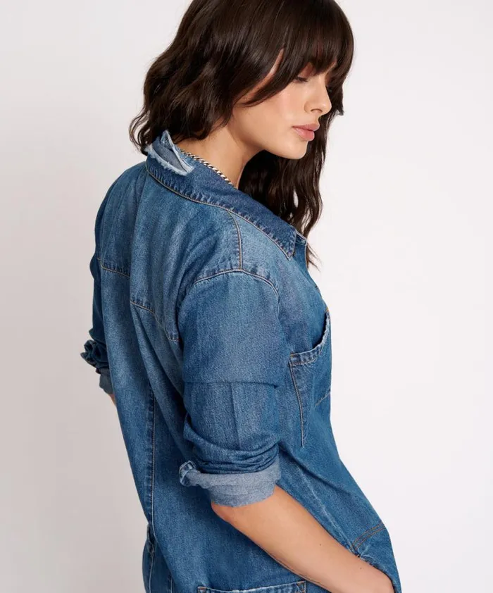 Women One Teaspoon Denim Jumpsuits BAY BLUE PROPHECY JUMPSUIT Women One Teaspoon Denim Jumpsuits BAY BLUE PROPHECY JUMPSUIT
