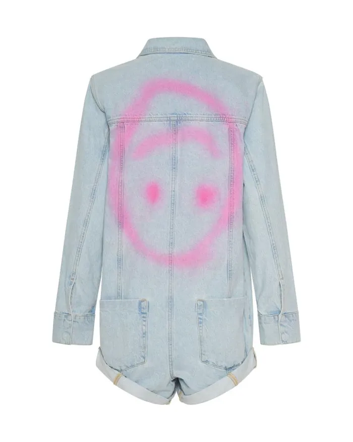 Women One Teaspoon Denim Jumpsuits BEST BLUE SMILEY CARGO PROPHECY JUMPSUIT Women One Teaspoon Denim Jumpsuits BEST BLUE SMILEY CARGO PROPHECY JUMPSUIT