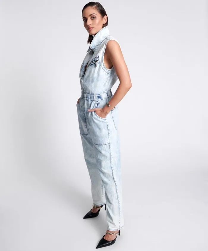 Women One Teaspoon Denim Jumpsuits BLACK LIGHTNING SLEEVELESS OLIVIA AVIATOR JUMPSUIT Women One Teaspoon Denim Jumpsuits BLACK LIGHTNING SLEEVELESS OLIVIA AVIATOR JUMPSUIT
