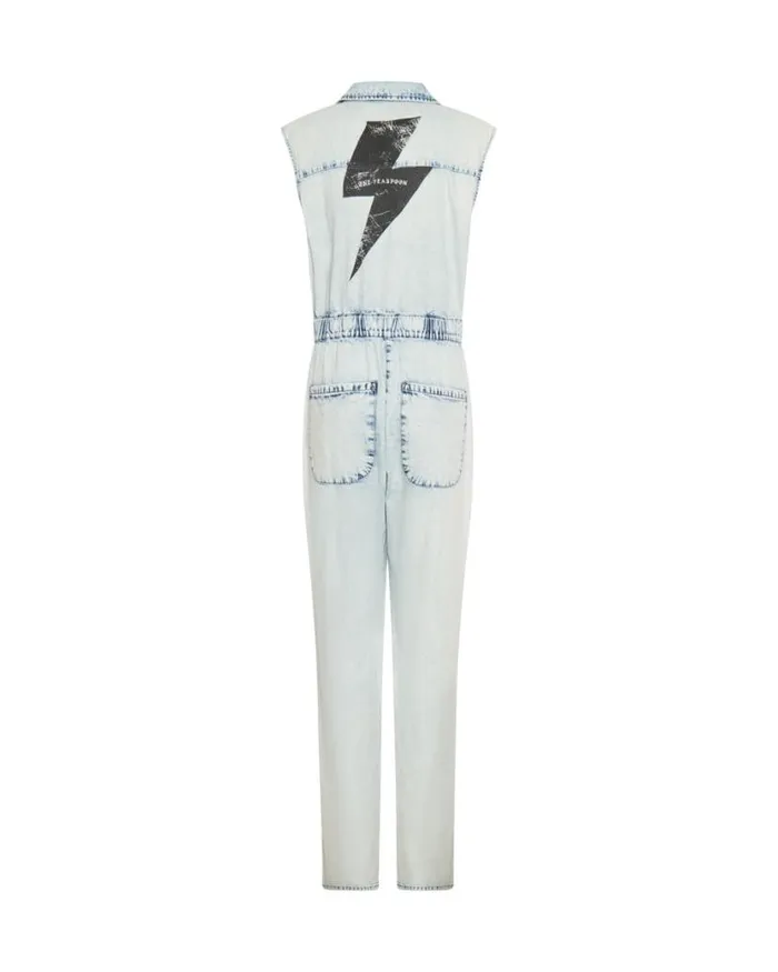 Women One Teaspoon Denim Jumpsuits BLACK LIGHTNING SLEEVELESS OLIVIA AVIATOR JUMPSUIT Women One Teaspoon Denim Jumpsuits BLACK LIGHTNING SLEEVELESS OLIVIA AVIATOR JUMPSUIT