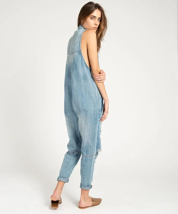 Women One Teaspoon Denim Jumpsuits BLUE JANE BRAXTON UTILITY SUIT Women One Teaspoon Denim Jumpsuits BLUE JANE BRAXTON UTILITY SUIT