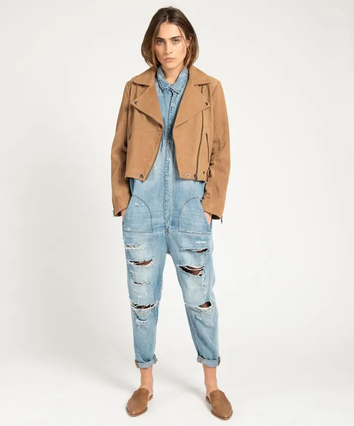 Women One Teaspoon Denim Jumpsuits BLUE JANE BRAXTON UTILITY SUIT Women One Teaspoon Denim Jumpsuits BLUE JANE BRAXTON UTILITY SUIT