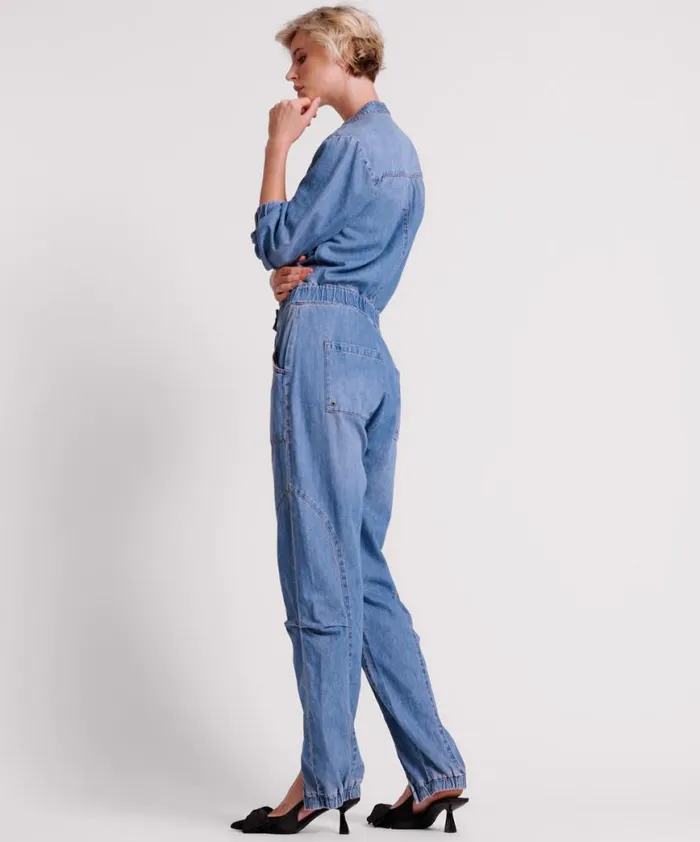 Women One Teaspoon Denim Jumpsuits CHAMBRAY ROMANCE ZIPPED UP JUMPSUIT Women One Teaspoon Denim Jumpsuits CHAMBRAY ROMANCE ZIPPED UP JUMPSUIT