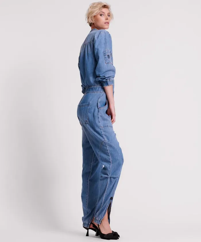 Women One Teaspoon Denim Jumpsuits CHAMBRAY ROMANCE ZIPPED UP JUMPSUIT Women One Teaspoon Denim Jumpsuits CHAMBRAY ROMANCE ZIPPED UP JUMPSUIT