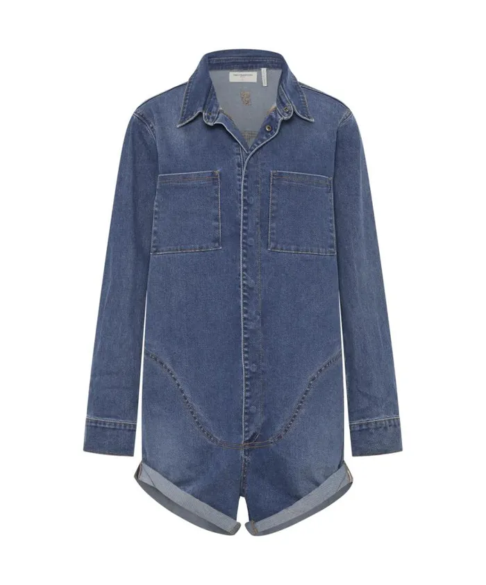Women One Teaspoon Denim Jumpsuits DEEP BLUE DENIM PROPHECY JUMPSUIT Women One Teaspoon Denim Jumpsuits DEEP BLUE DENIM PROPHECY JUMPSUIT