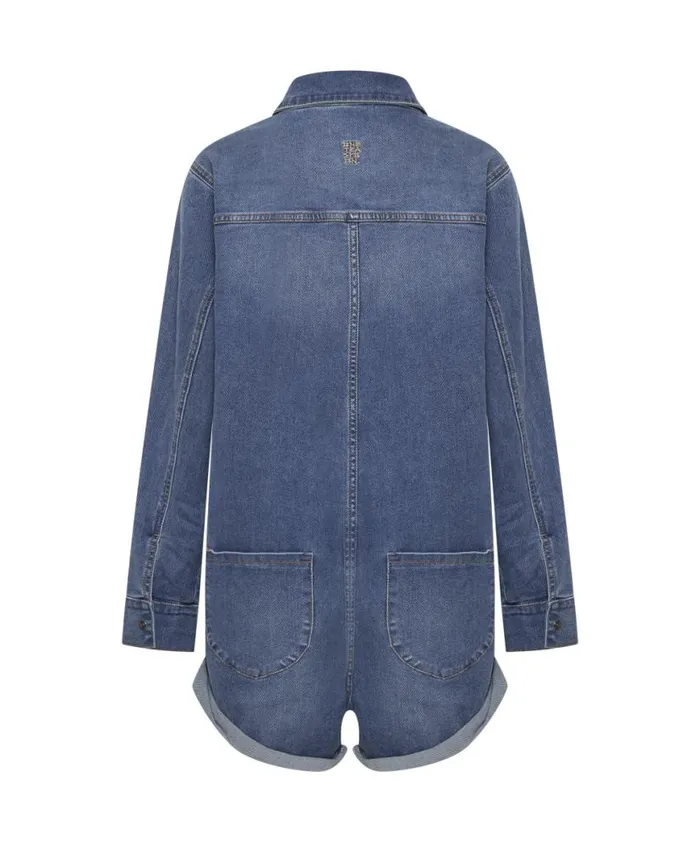 Women One Teaspoon Denim Jumpsuits DEEP BLUE DENIM PROPHECY JUMPSUIT Women One Teaspoon Denim Jumpsuits DEEP BLUE DENIM PROPHECY JUMPSUIT