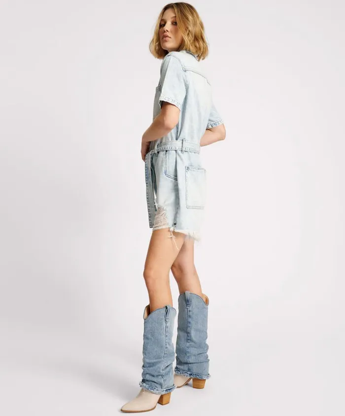 Women One Teaspoon Denim Jumpsuits DEPECHE BLUE NIGHT MOVERS DENIM JUMPSUIT Women One Teaspoon Denim Jumpsuits DEPECHE BLUE NIGHT MOVERS DENIM JUMPSUIT