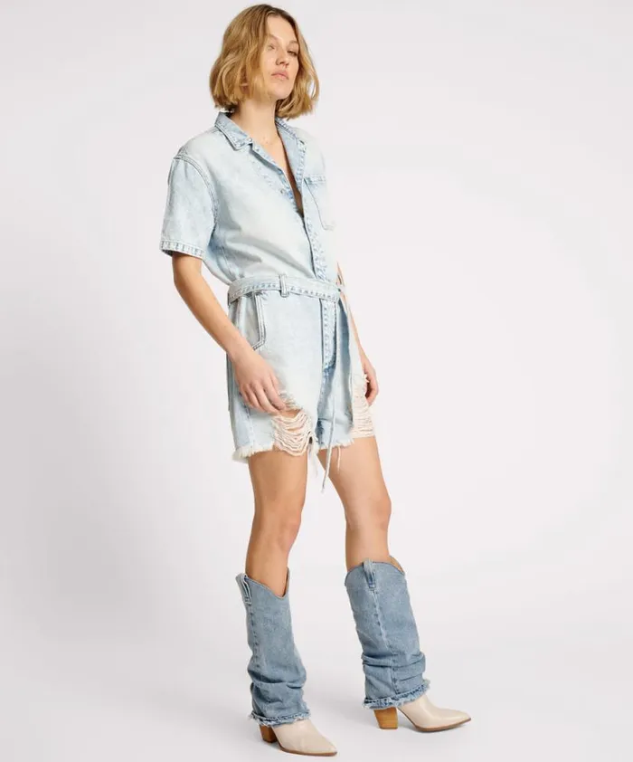 Women One Teaspoon Denim Jumpsuits DEPECHE BLUE NIGHT MOVERS DENIM JUMPSUIT Women One Teaspoon Denim Jumpsuits DEPECHE BLUE NIGHT MOVERS DENIM JUMPSUIT