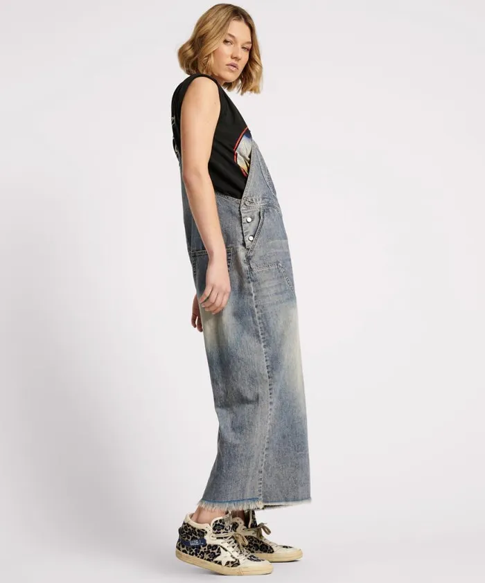 Women One Teaspoon Denim Jumpsuits DIRTY BLUE STANTON ST SKATER DENIM OVERALLS Women One Teaspoon Denim Jumpsuits DIRTY BLUE STANTON ST SKATER DENIM OVERALLS