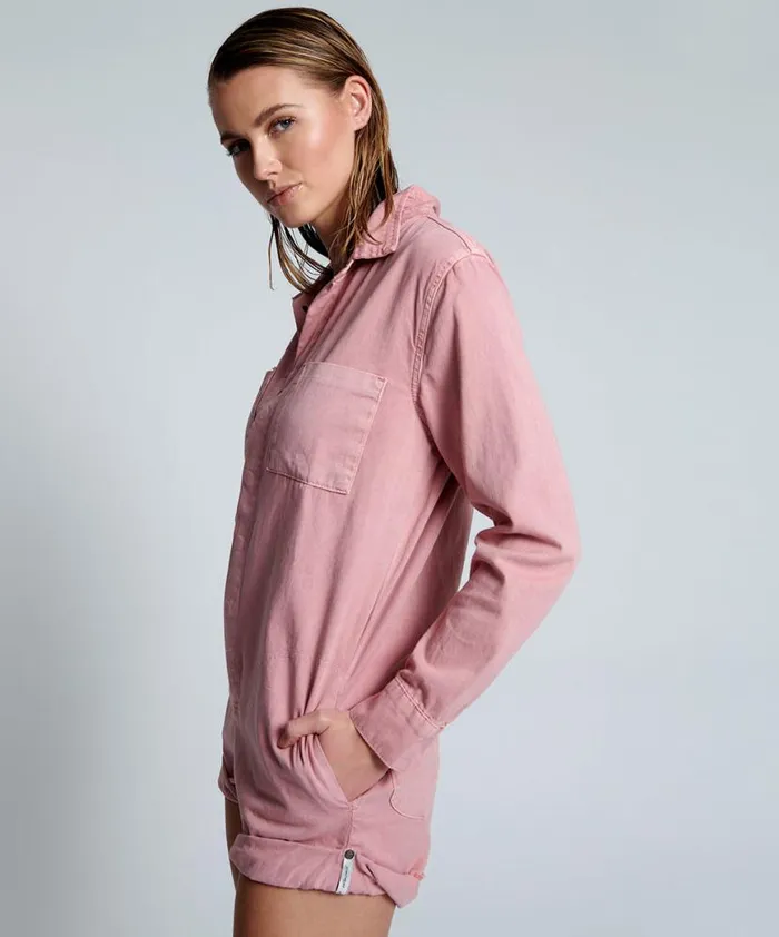 Women One Teaspoon Denim Jumpsuits DIRTY PINK PROPHECY JUMPSUIT Women One Teaspoon Denim Jumpsuits DIRTY PINK PROPHECY JUMPSUIT