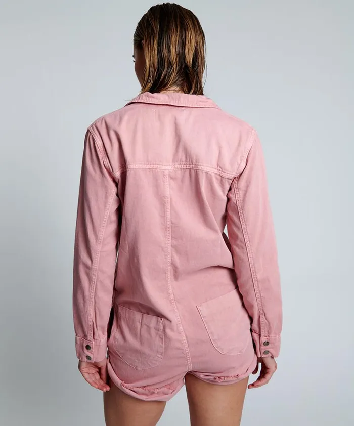 Women One Teaspoon Denim Jumpsuits DIRTY PINK PROPHECY JUMPSUIT Women One Teaspoon Denim Jumpsuits DIRTY PINK PROPHECY JUMPSUIT