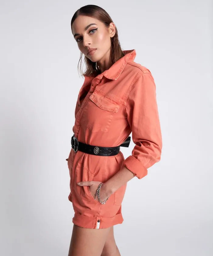 Women One Teaspoon Denim Jumpsuits ENVIOUS ORANGE CARGO PROPHECY JUMPSUIT Women One Teaspoon Denim Jumpsuits ENVIOUS ORANGE CARGO PROPHECY JUMPSUIT