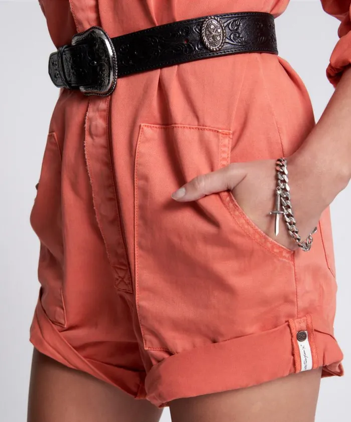 Women One Teaspoon Denim Jumpsuits ENVIOUS ORANGE CARGO PROPHECY JUMPSUIT Women One Teaspoon Denim Jumpsuits ENVIOUS ORANGE CARGO PROPHECY JUMPSUIT