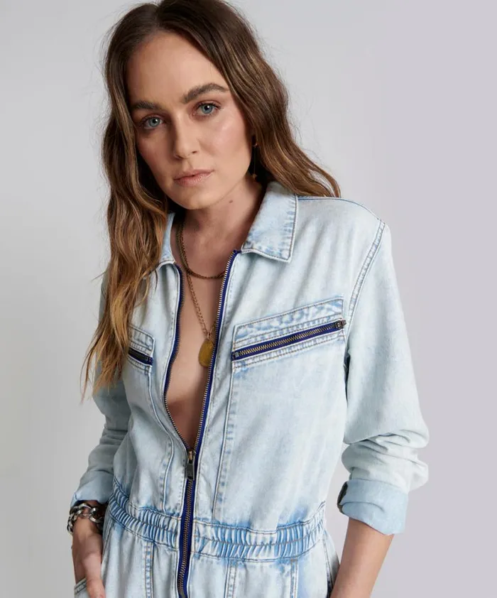 Women One Teaspoon Denim Jumpsuits FLORENCE OLIVIA DENIM JUMPSUIT Women One Teaspoon Denim Jumpsuits FLORENCE OLIVIA DENIM JUMPSUIT