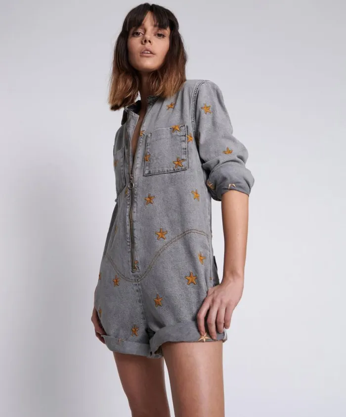 Women One Teaspoon Denim Jumpsuits FROM THE STARS PROPHECY JUMPSUIT Women One Teaspoon Denim Jumpsuits FROM THE STARS PROPHECY JUMPSUIT