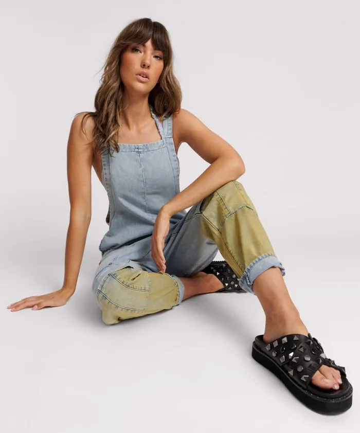 Women One Teaspoon Denim Jumpsuits GOLDEN HOUR HEROES JUMPSUIT Women One Teaspoon Denim Jumpsuits GOLDEN HOUR HEROES JUMPSUIT