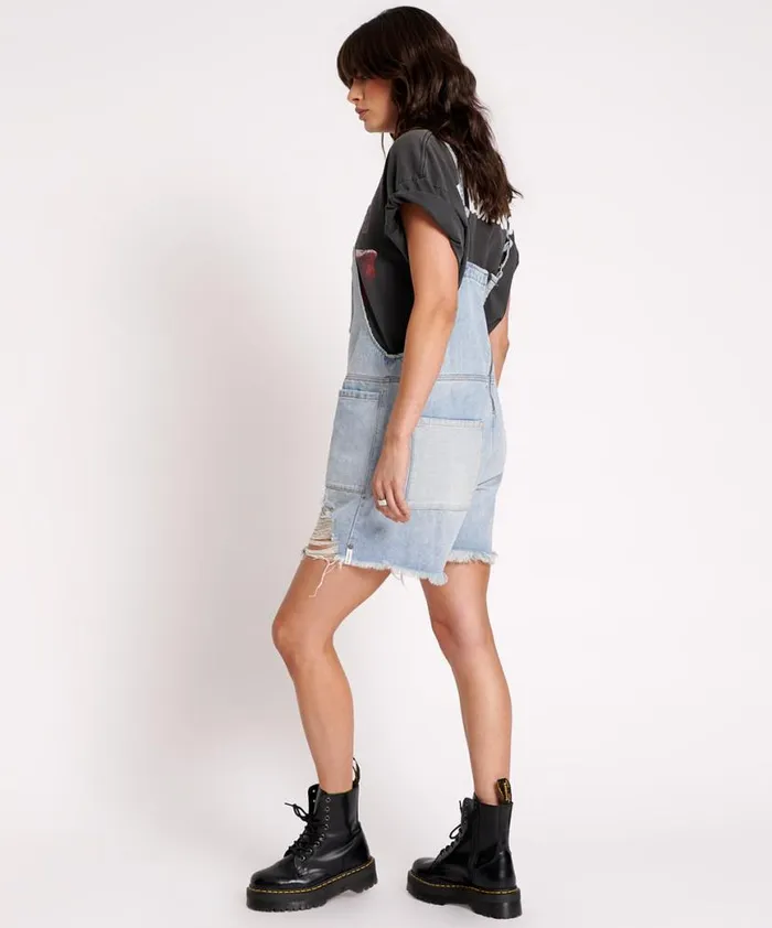 Women One Teaspoon Denim Jumpsuits HENDRIXE PINI DENIM PLAYSUIT Women One Teaspoon Denim Jumpsuits HENDRIXE PINI DENIM PLAYSUIT