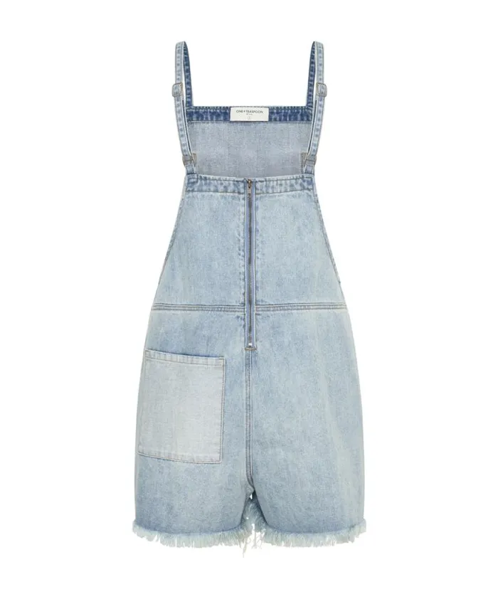 Women One Teaspoon Denim Jumpsuits HENDRIXE PINI DENIM PLAYSUIT Women One Teaspoon Denim Jumpsuits HENDRIXE PINI DENIM PLAYSUIT