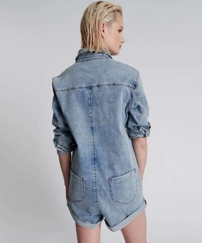 Women One Teaspoon Denim Jumpsuits HENDRIXE PROPHECY JUMPSUIT BLUE Women One Teaspoon Denim Jumpsuits HENDRIXE PROPHECY JUMPSUIT BLUE