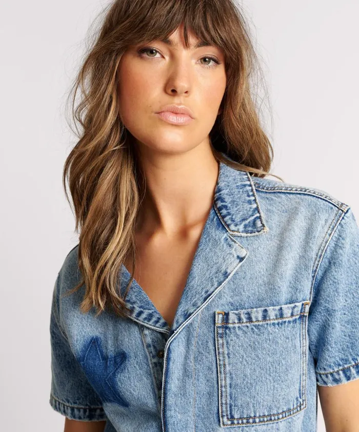 Women One Teaspoon Denim Jumpsuits HOLLYWOOD NIGHT MOVERS DENIM JUMPSUIT Women One Teaspoon Denim Jumpsuits HOLLYWOOD NIGHT MOVERS DENIM JUMPSUIT