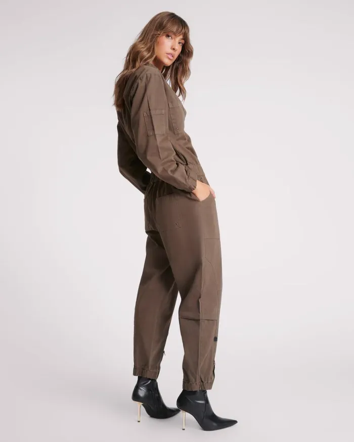 Women One Teaspoon Denim Jumpsuits KHAKI DARK ROMANCE JUMPSUIT Women One Teaspoon Denim Jumpsuits KHAKI DARK ROMANCE JUMPSUIT