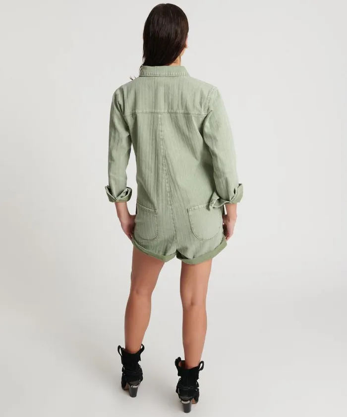 Women One Teaspoon Denim Jumpsuits KHAKI LOGO JACQUARD PROPHECY JUMPSUIT Women One Teaspoon Denim Jumpsuits KHAKI LOGO JACQUARD PROPHECY JUMPSUIT