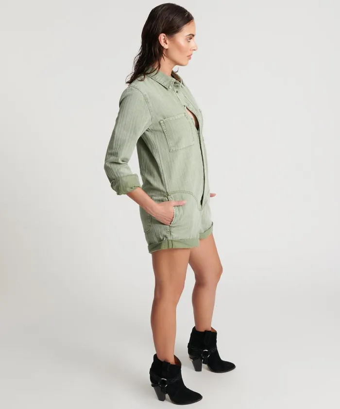 Women One Teaspoon Denim Jumpsuits KHAKI LOGO JACQUARD PROPHECY JUMPSUIT Women One Teaspoon Denim Jumpsuits KHAKI LOGO JACQUARD PROPHECY JUMPSUIT