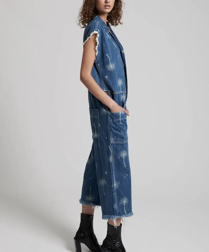 Women One Teaspoon Denim Jumpsuits MALIBU CAMP OVERALLS Women One Teaspoon Denim Jumpsuits MALIBU CAMP OVERALLS
