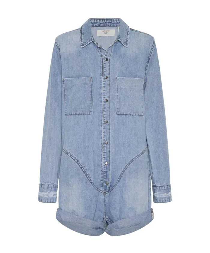 Women One Teaspoon Denim Jumpsuits OCEAN CHAMBRAY PROPHECY JUMPSUIT Women One Teaspoon Denim Jumpsuits OCEAN CHAMBRAY PROPHECY JUMPSUIT