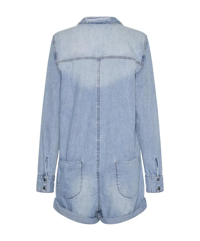 Women One Teaspoon Denim Jumpsuits OCEAN CHAMBRAY PROPHECY JUMPSUIT Women One Teaspoon Denim Jumpsuits OCEAN CHAMBRAY PROPHECY JUMPSUIT